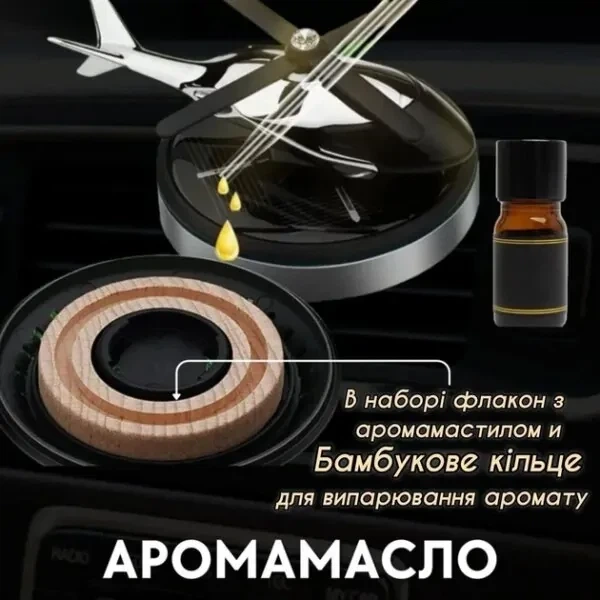 Автомобильный многоразовый GREY ароматизатор вертолет для авто парфюм в машину пахучка салона - изображение 6
