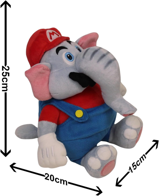 Maskotka Together Super Mario Wonder Mario Elephant 27 cm (3760259935894) - obraz 6