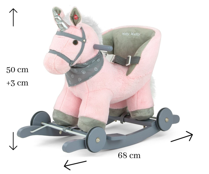 Konik na biegunach Milly Mally Polly Pink Jednorożec (5901761123999) - obraz 2