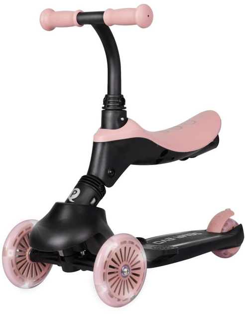 Самокат дитячий Qplay Sema Evo 3 в 1 Coral Pink (6310) (5061047482049) - зображення 3