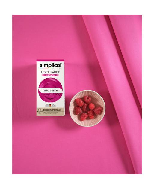 Фарба для одягу та текстилю Simplicol Pink-Berry Intensiv (Рожева ягода ) 400 г + 150 ml рідкий барвник без упаковки (пошкоджена) - Фото 7 Фарба для одягу та текстилю Simplicol Pink-Berry Intensiv (Рожева ягода ) 400 г + 150 ml рідкий барвник без упаковки (пошкоджена) - зображення 7