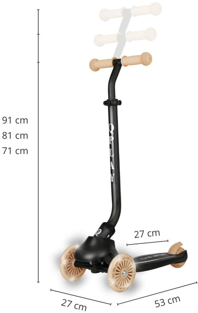 Самокат дитячий Qplay Sema Evo 3 в 1 Khaki (6312) (5061047482179) - зображення 4