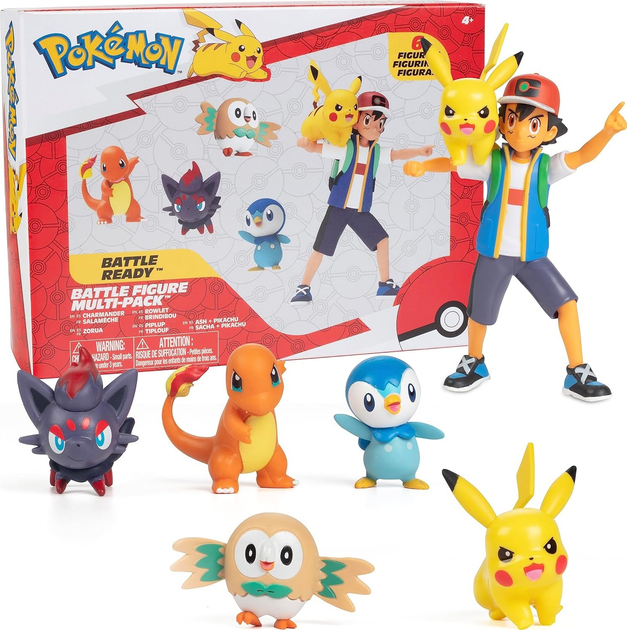 Zestaw figurek superbohaterów Jazwares Pokémon Battle 12 cm PKW3781 (191726714323) - obraz 3