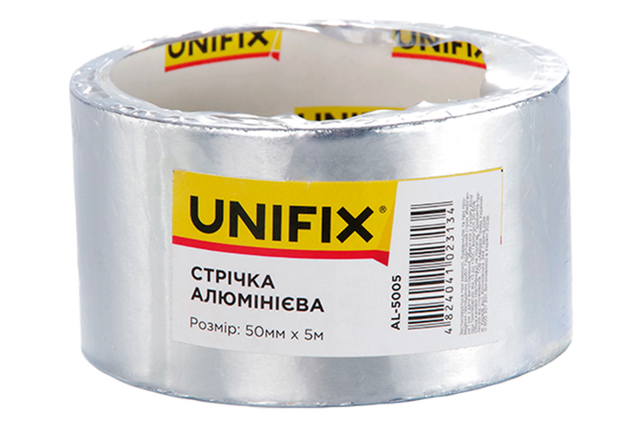 Алюмінієвий скотч Unifix 50 мм x 5 м (AL-5005) - Фото 1 Алюмінієвий скотч Unifix 50 мм x 5 м (AL-5005) - зображення 1