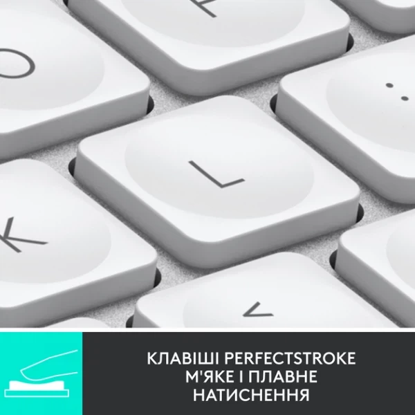 Клавиатура Logitech mx Keys Mini For Mac Minimalist Wireless Illuminated Pale Grey (920-010526) - изображение 2