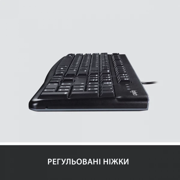 Клавіатура Logitech k120 (920-002643) Black, usb, стандартна, українська розкладка - зображення 3