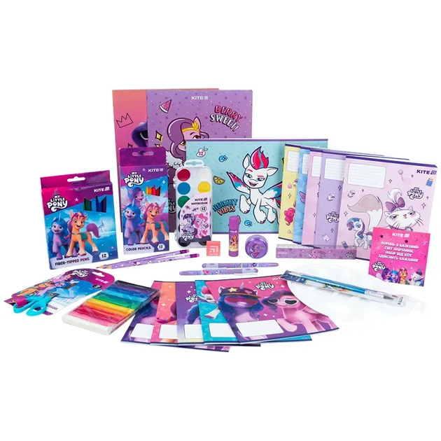 Набір канцтоварів першокласника Kite My Little Pony 28 предметів - Фото 2 Набір канцтоварів першокласника Kite My Little Pony 28 предметів - зображення 2