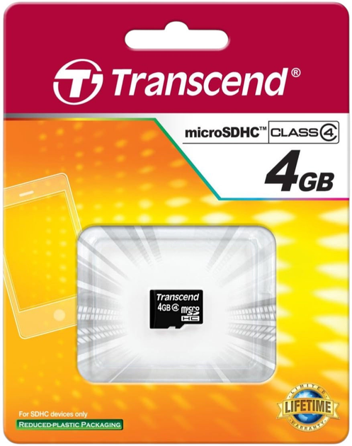 Karta pamięci Transcend microSDHC 4GB Class 4 (TS4GUSDC4) - obraz 2