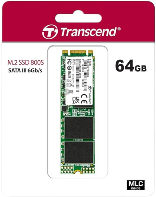SSD диск Transcend MTS800S 64GB M.2 SATAIII MLC (TS64GMTS800S) - зображення 2