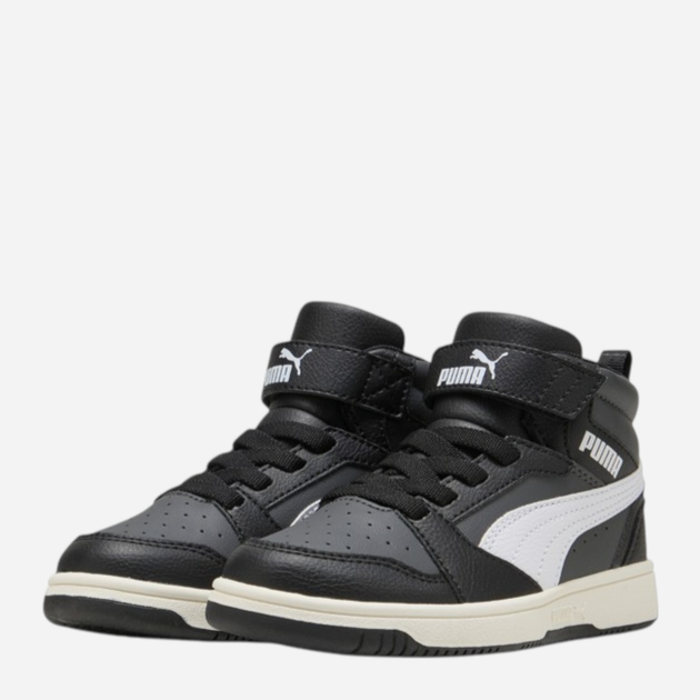Дитячі демісезонні черевики для хлопчика Puma Rebound V6 Mid AC+ PS 39383229 27.5 (9.5UK) Чорні (4069156712591) - зображення 2