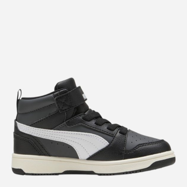 Дитячі демісезонні черевики для хлопчика Puma Rebound V6 Mid AC+ PS 39383229 28 (10UK) Чорні (4069156712706) - зображення 3