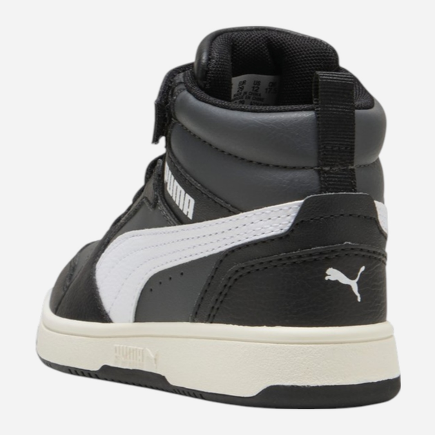Дитячі демісезонні черевики для хлопчика Puma Rebound V6 Mid AC+ PS 39383229 27.5 (9.5UK) Чорні (4069156712591) - зображення 5