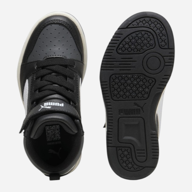 Дитячі демісезонні черевики для хлопчика Puma Rebound V6 Mid AC+ PS 39383229 33 (1UK) Чорні (4069156712652) - зображення 6