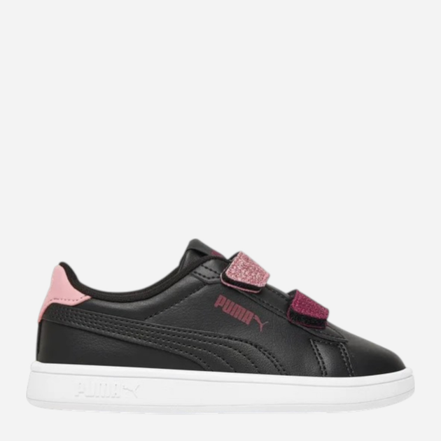 Дитячі кеди для дівчинки Puma Smash 3.0 L Glitter Velcro V PS 39560907 34 (2.5UK) Чорні (4069156882362) - зображення 1