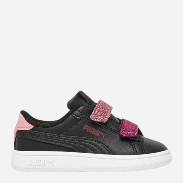 Дитячі кеди для дівчинки Puma Smash 3.0 L Glitter Velcro V Inf 39561007 26 (8.5UK) Чорні (4069156920828) - зображення 1