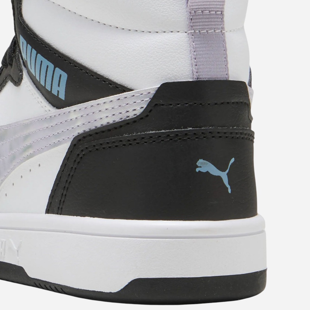 Botki młodzieżowe chłopięce Puma Rebound V6 Mid Space Belle Jr 40276802 38.5 (5.5UK) Czarne (4069156700758) - obraz 4