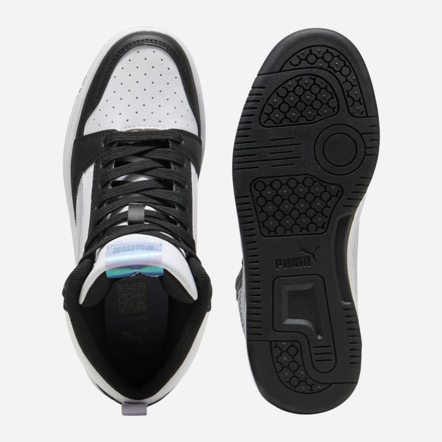 Trzewiki młodzieżowe chłopięce Puma Rebound V6 Mid Space Belle Jr 40276802 39 (6UK) Czarne (4069156700727) - obraz 5