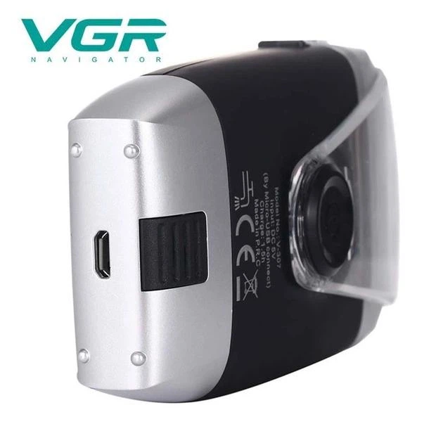 Акумуляторна електробритва для голення обличчя з VGR V-307 Pro Чорний + Захисний колпачок - Фото 4 Акумуляторна електробритва для голення обличчя з VGR V-307 Pro Чорний + Захисний колпачок - зображення 4