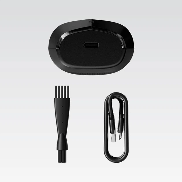 Акумуляторна електробритва для гоління бороди та вусів з USB Maestro MR-672 Pro Чорний + Щітка - зображення 3