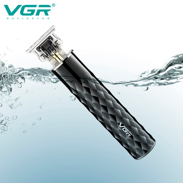 Акумуляторна машинка триммер для стрижки бороди та вусів з USB VGR V-170 Pro Чорний + Олія - изображение 2