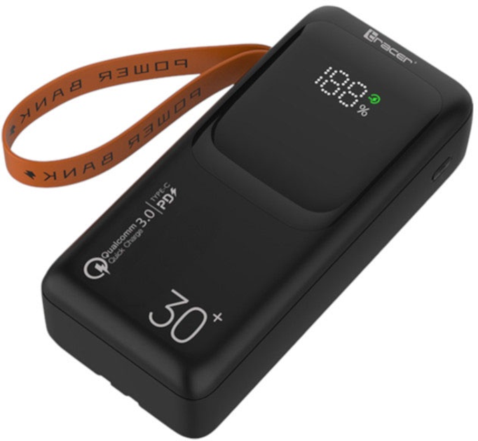 Powerbank Tracer Vouge-3 30000mAh Black (5907512872970) - obraz 2