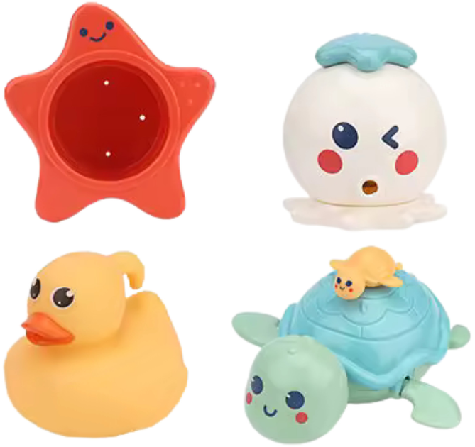 Набір іграшок для купання Lean Toys Морські тварини 12 елементів 22657 (5905991050063) - зображення 5