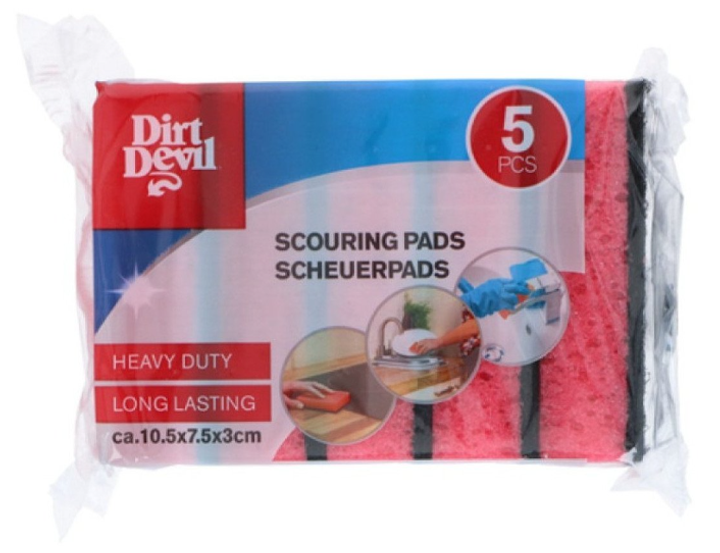 Губки для миття посуду Dirt Devil 5 шт (8711252477657) - зображення 1