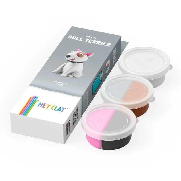 Masa plastyczna Hey Clay Psy Bulterier HCL30119CEE (5908273000305) - obraz 2