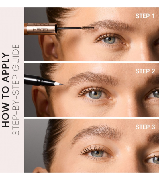 Тінт для брів Gosh Brow Tint Semi-Permanent 002 Dark Brown (5711914198886) - зображення 2