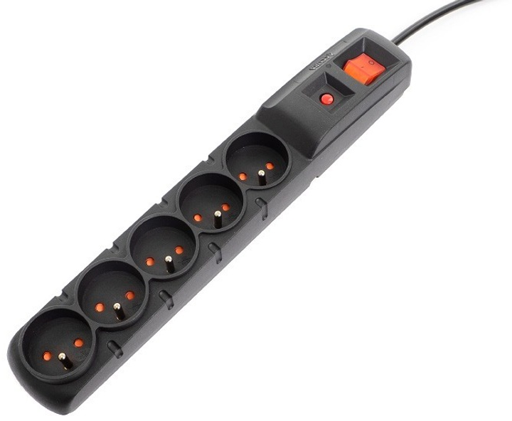 Listwa zasilająca Accura Premium Crown 5 m 5 gniazd Black (ACC4017) - obraz 1