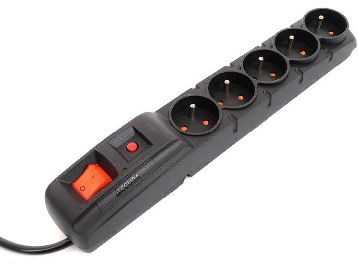 Listwa zasilająca Accura Premium Crown 5 m 5 gniazd Black (ACC4017) - obraz 3