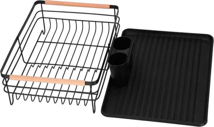 Сушарка для посуду Springos металева 42 x 31.5 x 14.5 см Чорнo-коричнева (5907719473185) - зображення 3