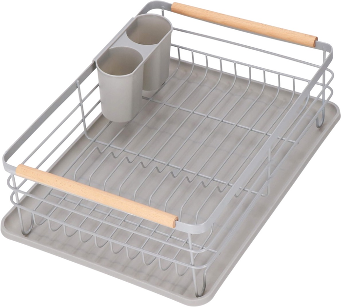 Сушарка для посуду Springos металева 42 x 31.5 x 14.5 см Сіро-коричнева (5907719473192) - зображення 3