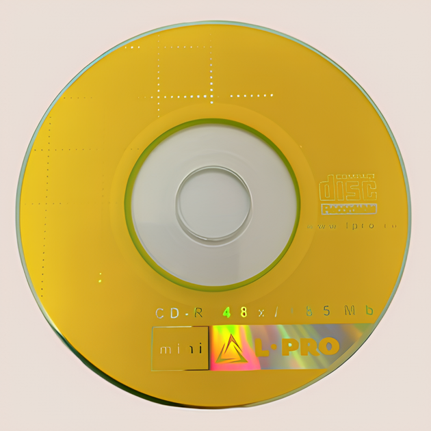 Диск CD-R mini L-Pro 185 Mb 48Х, упаковка Slim Box, спайка 5 упаковок по 1 диску - изображение 4