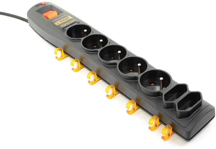 Listwa zasilająca Accura Premium Orion 3 m 7 gniazd Black (ACC4013) - obraz 2