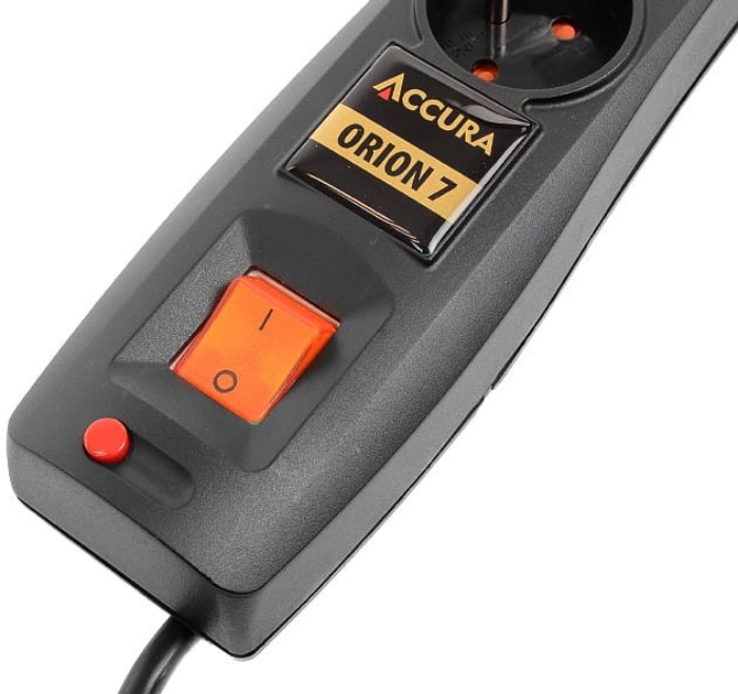 Listwa zasilająca Accura Premium Orion 3 m 7 gniazd Black (ACC4013) - obraz 5