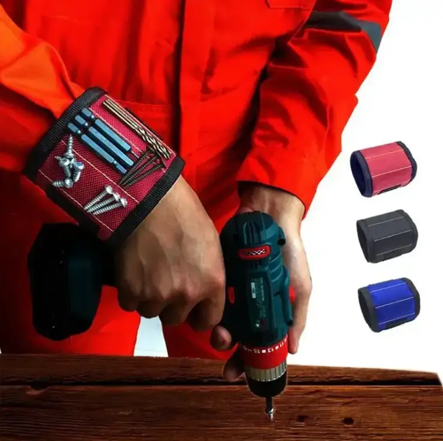 Магнитный браслет строительный для саморезов UKC Magnetic Wristband для инструментов крепежа сверл (075t) - изображение 4