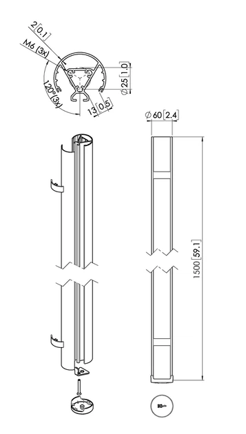 Vogel's PUC2415B Додаткова труба - Фото 3 Vogel's PUC2415B Додаткова труба - изображение 3