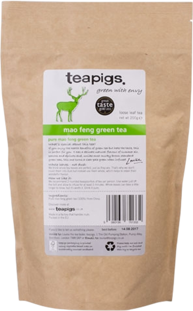 Herbata sypana Teapigs Mao Feng Green 200 g (5060136751332) - obraz 1