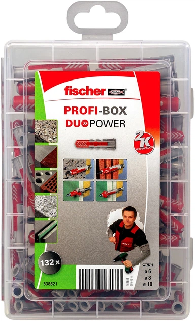 Дюбель Fischer Profi-Box DuoPower 132 шт. 538621 (4048962264937) - зображення 4