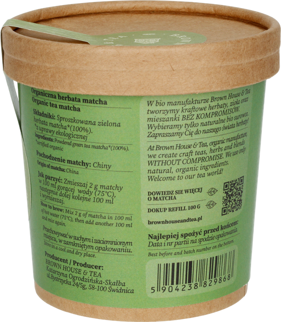 Herbata sypana Brown House & Tea Crazy Good Matcha 40 g (5904238829868) - obraz 2