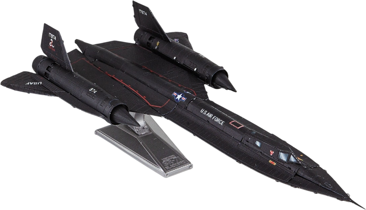 Конструктор 3D металлический Fascinations Metal Earth Самолет ВВС США Lockheed SR-71 Blackbird 45 деталей (ME1034_fascinations) - изображение 5