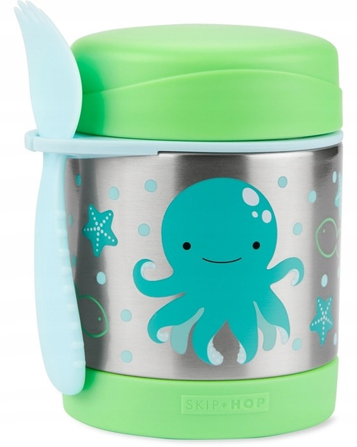 Termos dla Dziecka Skip Hop z łyżką/widelcem Octopus 325 ml (9R837010) (0197233122118) - obraz 1