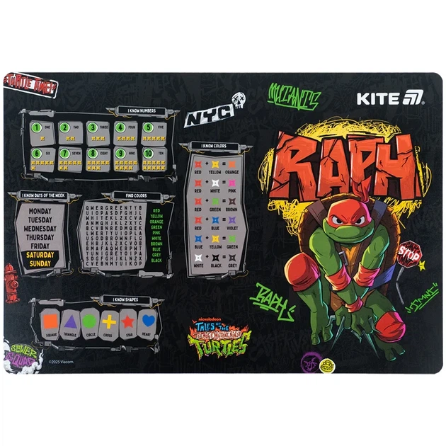 Підкладка настільна Kite Ninja Turtles NT25-207 - Фото 1 Підкладка настільна Kite Ninja Turtles NT25-207 - изображение 1
