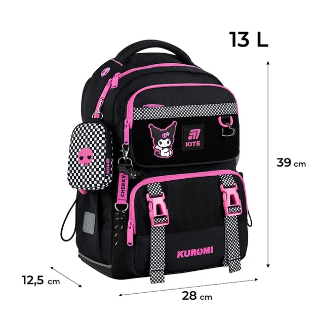 Шкільний набір Kite Education Kuromi SET_HK25-1022M (рюкзак, пенал, сумка) - изображение 2