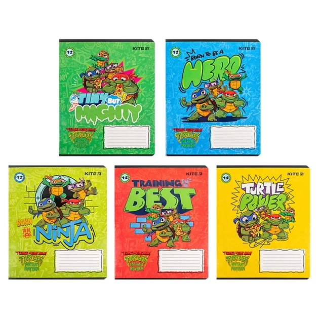 Зошити шкільні Kite Ninja Turtles12 аркушів, клітинка NT24-232 - Фото 1 Зошити шкільні Kite Ninja Turtles12 аркушів, клітинка NT24-232 - изображение 1