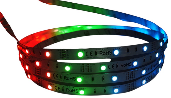 Професійна світлодіодна стрічка MW Lighting HQS RGB 14.4 Вт/м 12В 60LED IP33 5м (5902135158968) - зображення 1