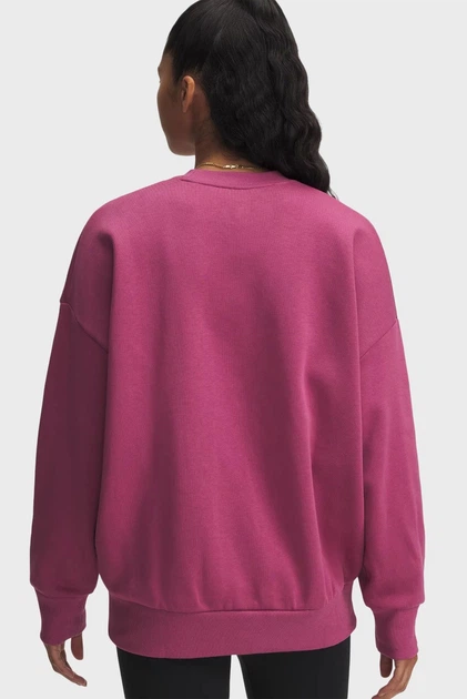 Жіночий рожевий світшот UA Rival Fleece OS Crew Under Armour L 1386463-659 - изображение 2