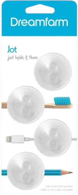 Тримачі на присосці Dreamfarm Jot 4 Pack Clear (DFJO8036) - зображення 1