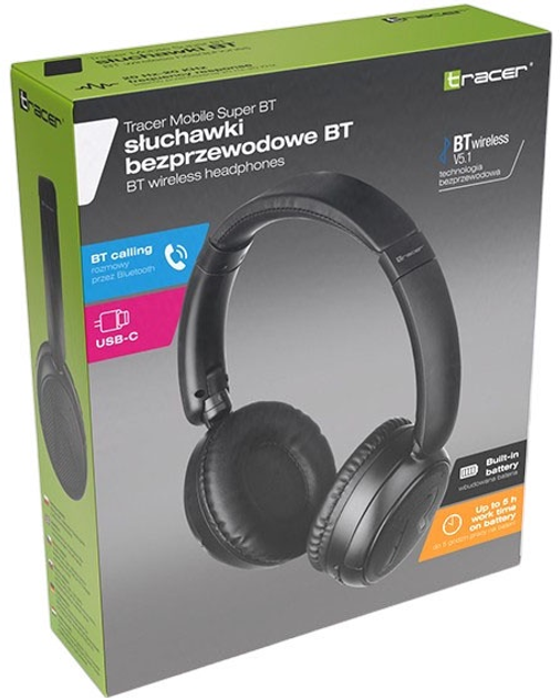Słuchawki Tracer MOBILE Super BT Black (5907512873182) - obraz 8